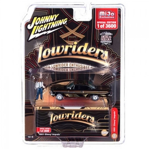 Johnny Lightning x AmericanDiorama / ジョニーライトニング Lowriders 1/64 フィギュア付 ミニカー  ローライダー インパラ 1961 Chevy Impala (ブラック)