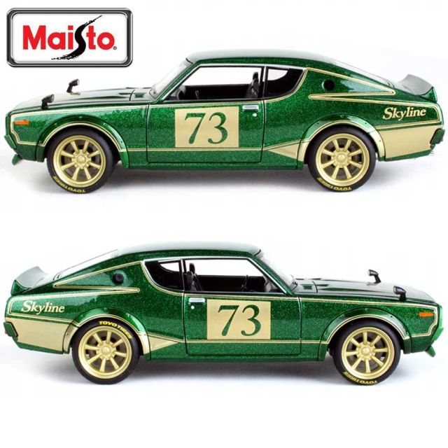 Maisto/マイスト Tokyo Mod 1/24 ミニカー ケンメリ 1973 Nissan Skyline 2000GT-R KPGC110  (グリーン)